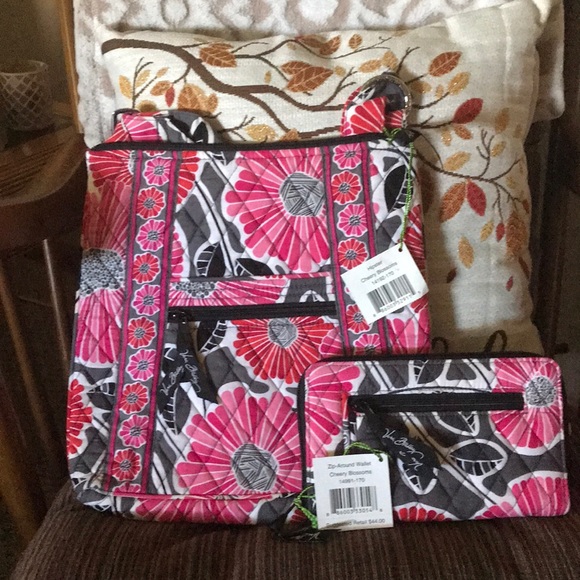 Vera Bradley Handbags - NWT Vera Bradley Hipster/ Zip around Wallet set.